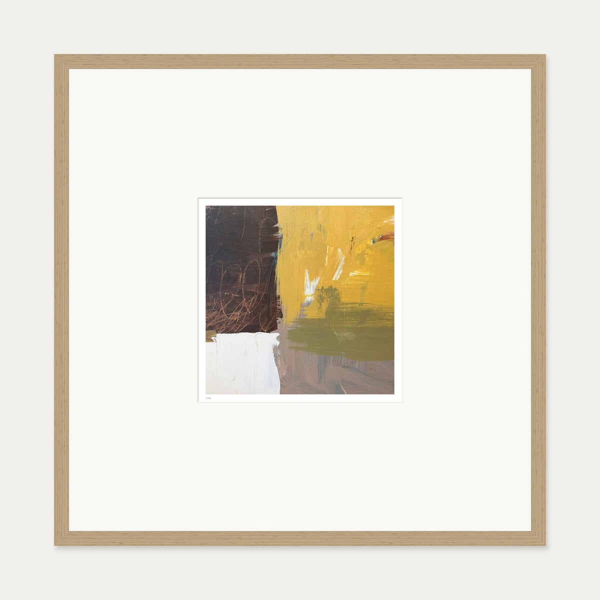 Solace IV Limited Edition Print — 70 x 70 cm — Oak Frame