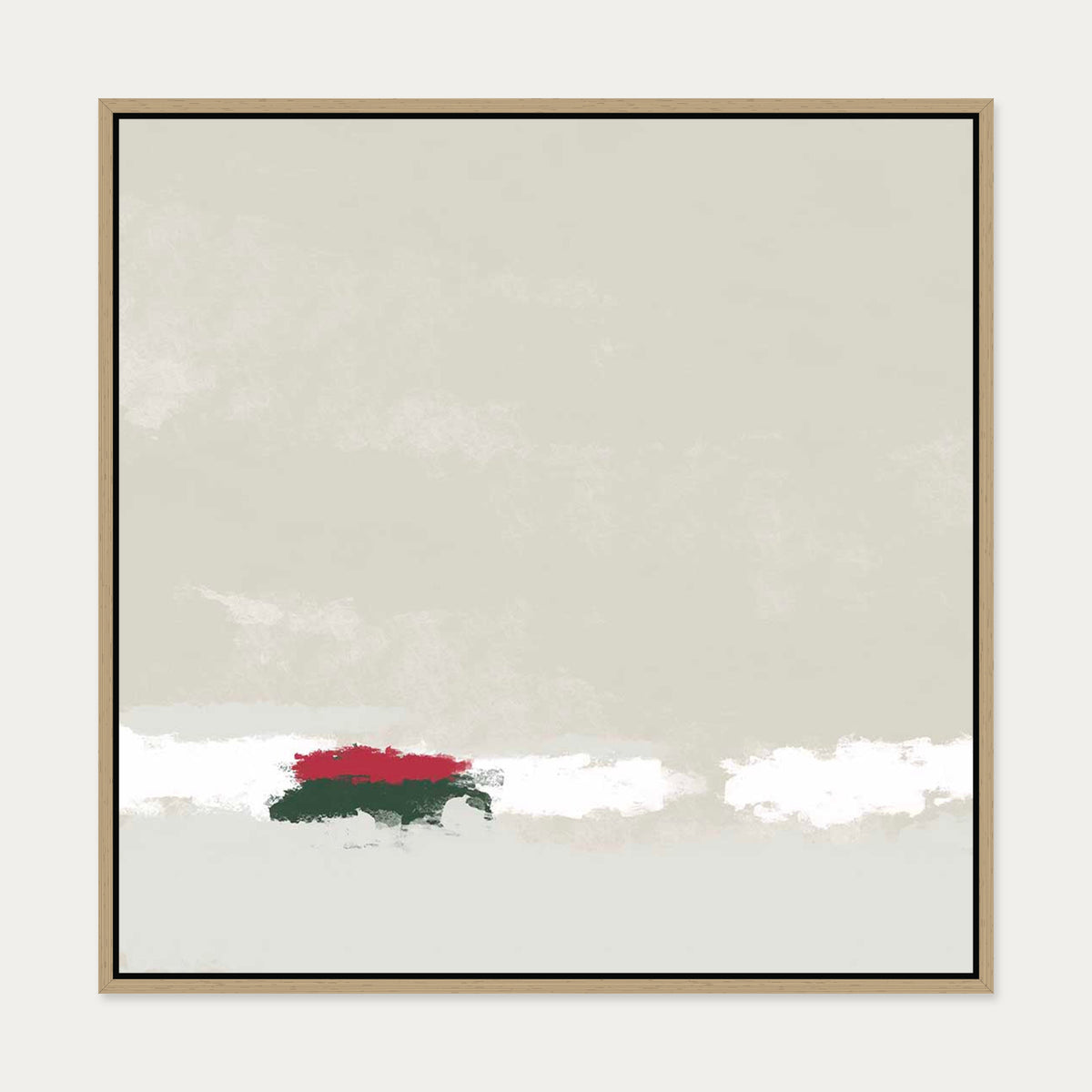 Solstice Canvas Art — 70 x 70 cm — Oak Frame