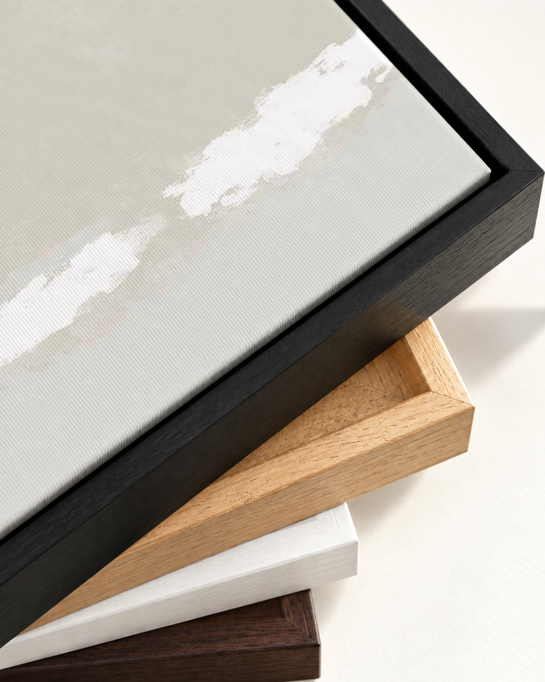 Solstice Canvas Art — framed canvas corner and wrapped canvas detail