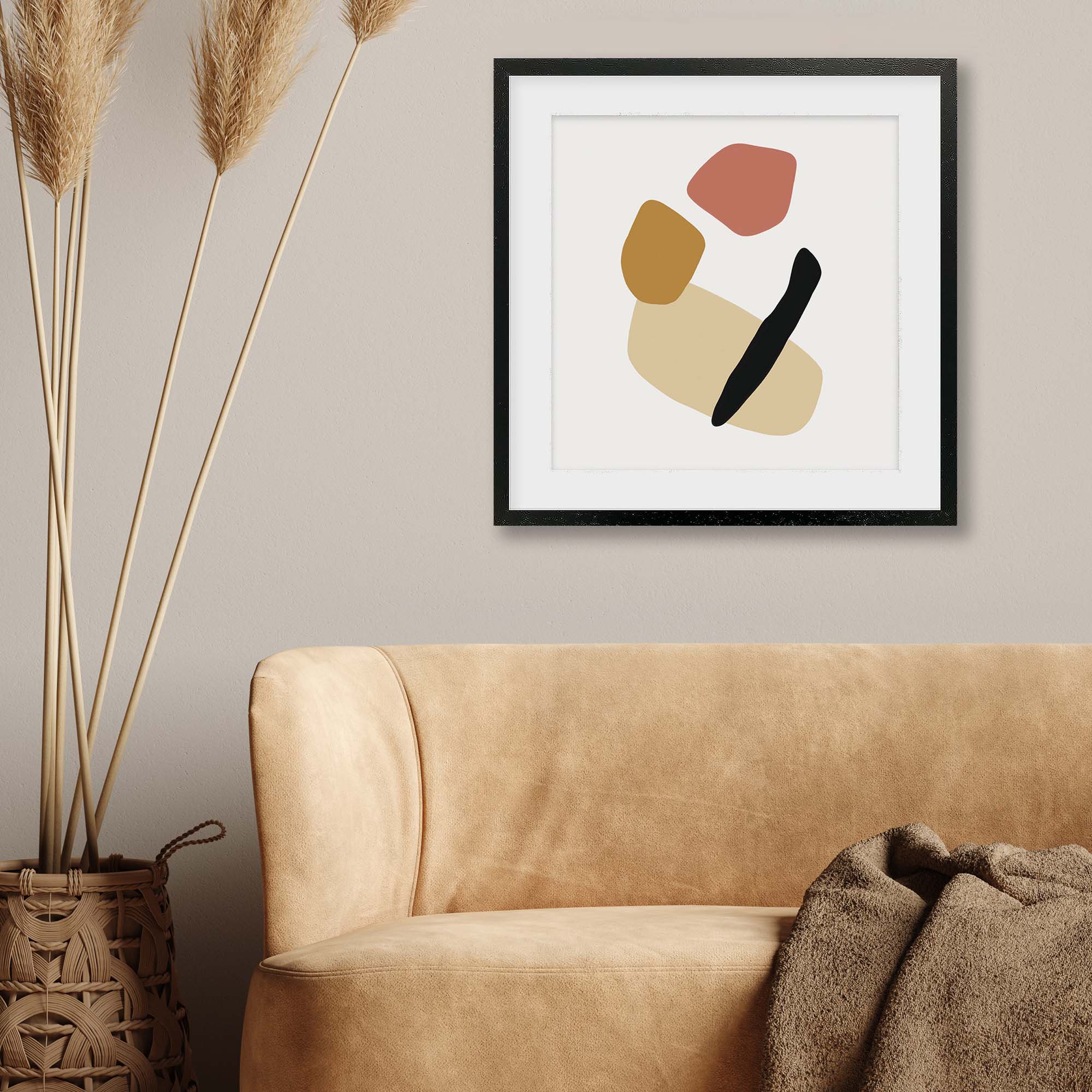 Tribal Shapes Framed Art Print-Abstract House