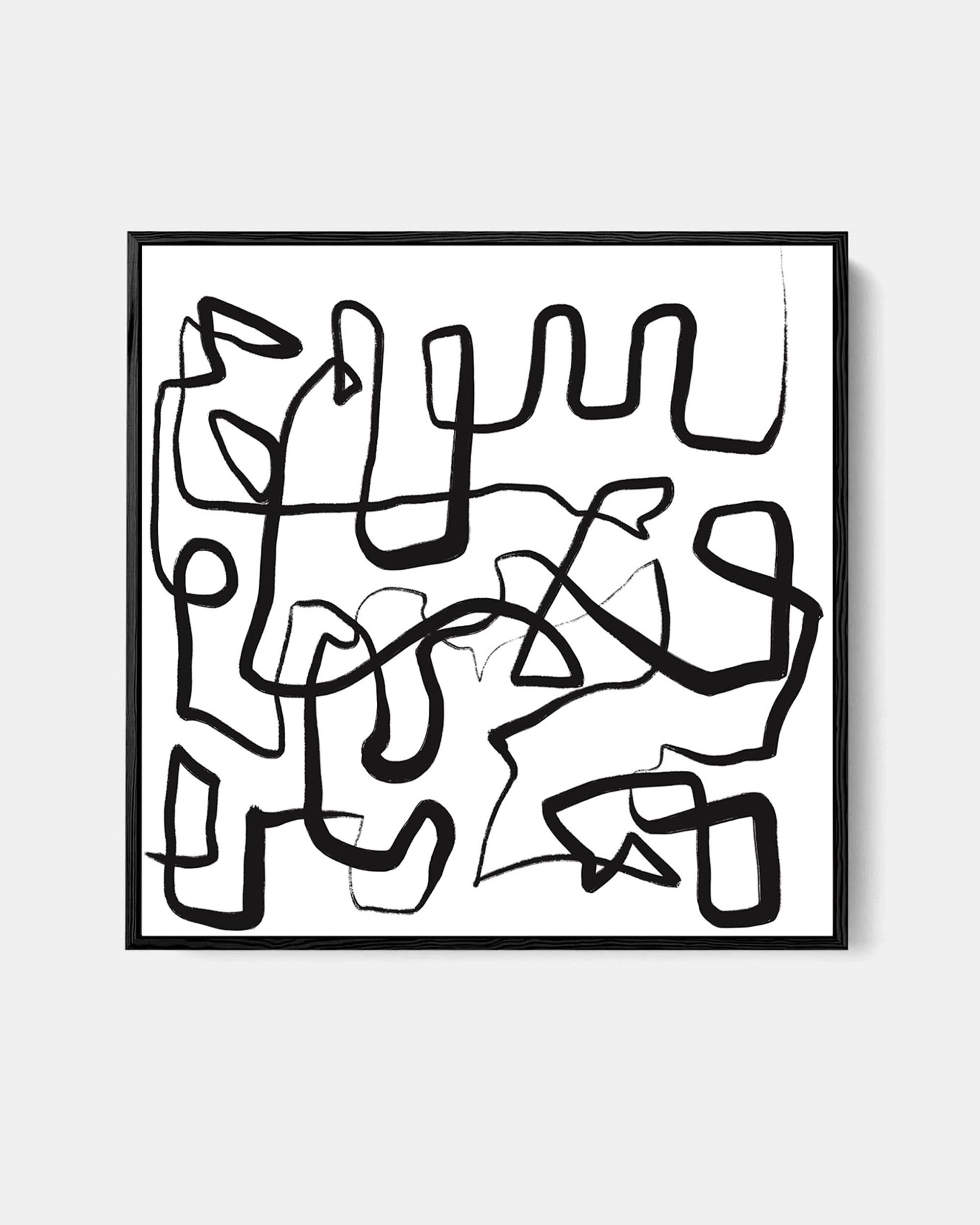 Abstract Study X Framed Canvas