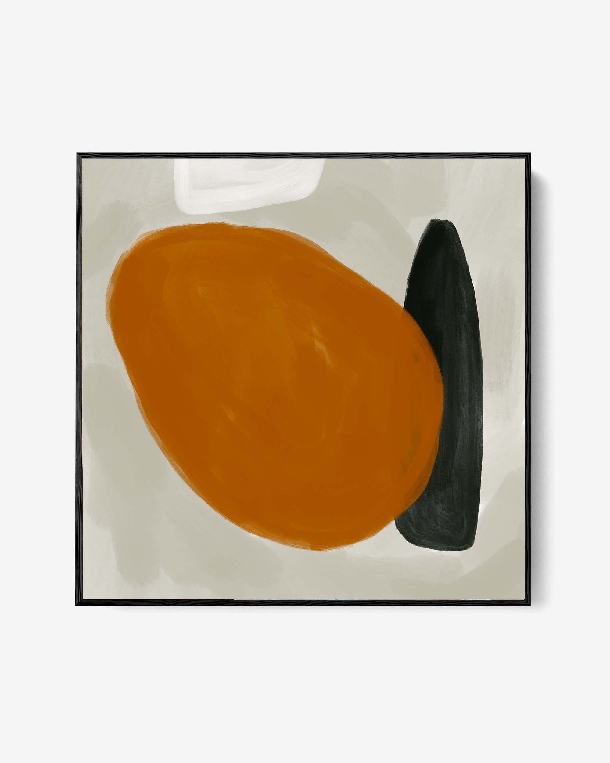 Balancing Act Burnt Orange Framed Canvas