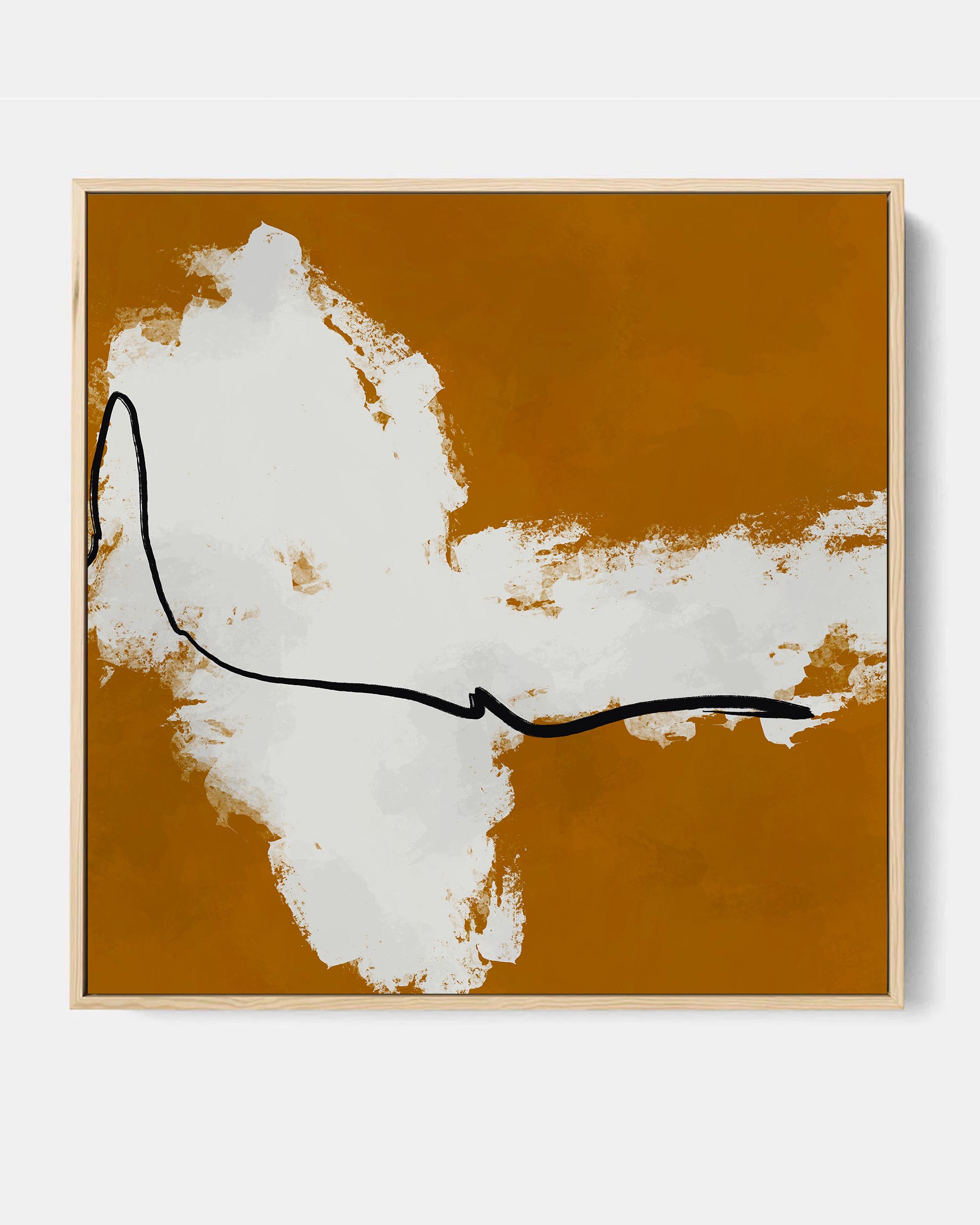 Burnt Orange Haze I Framed Canvas