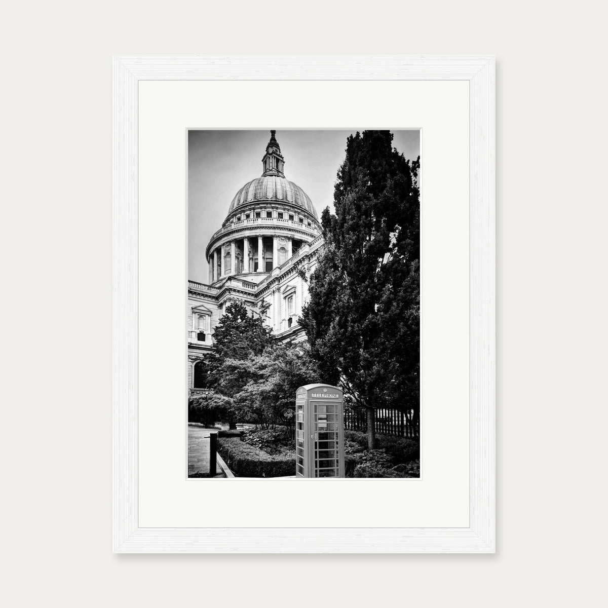St Paul's Cathedral Art Print — 30 x 40 cm — White Frame