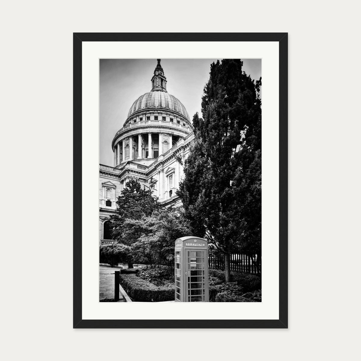 St Paul's Cathedral Art Print — 50 x 70 cm — Black Frame