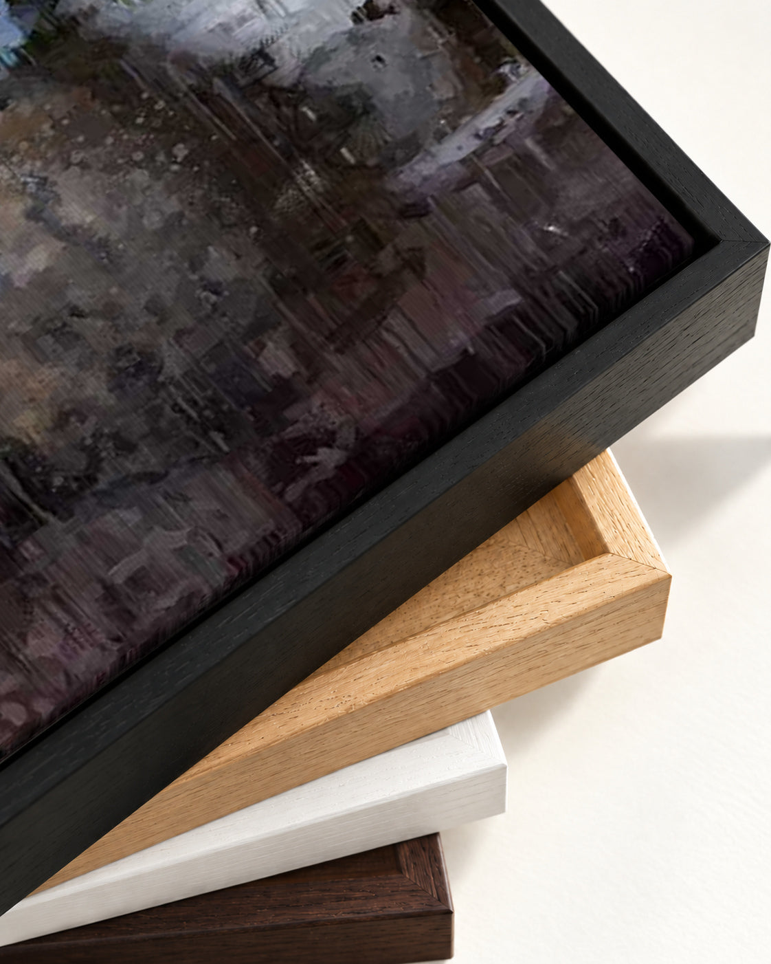 Still Life Fine Art Canvas Art — framed canvas corner and wrapped canvas detail