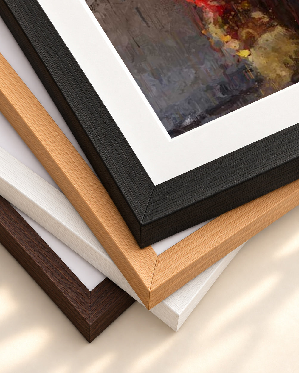 Still Life Impressionist Art Print — framed print corner with 5 cm mount and bevel