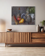 Still Life Fine Art Painting Framed Canvas-Abstract House