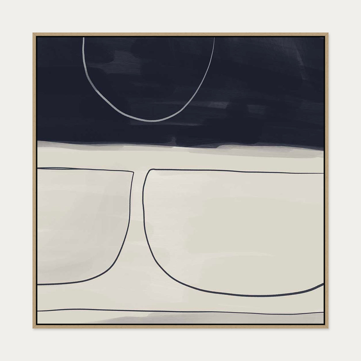 Still Life Study I Canvas Art — 100 x 100 cm — Oak Frame