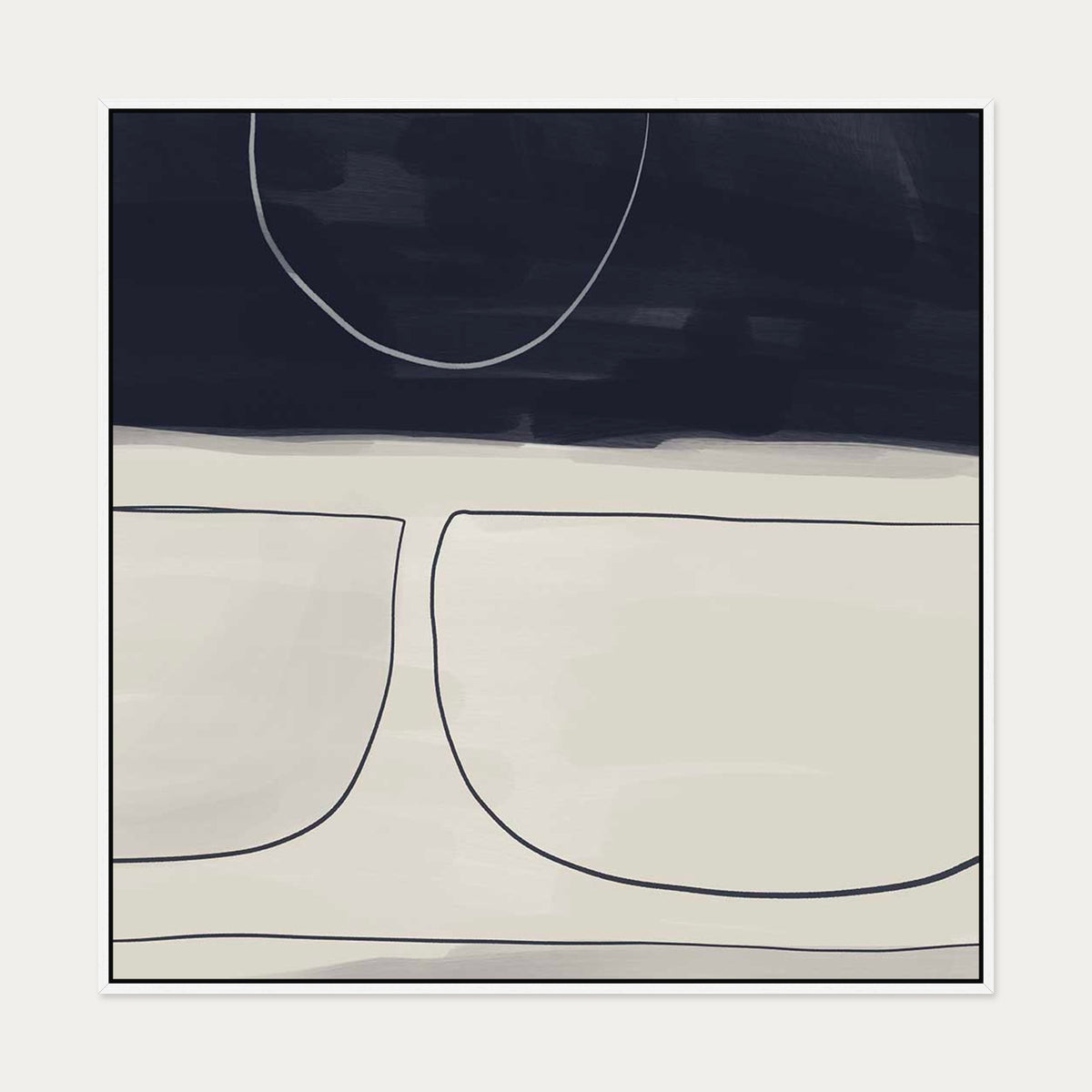 Still Life Study I Canvas Art — 100 x 100 cm — White Frame