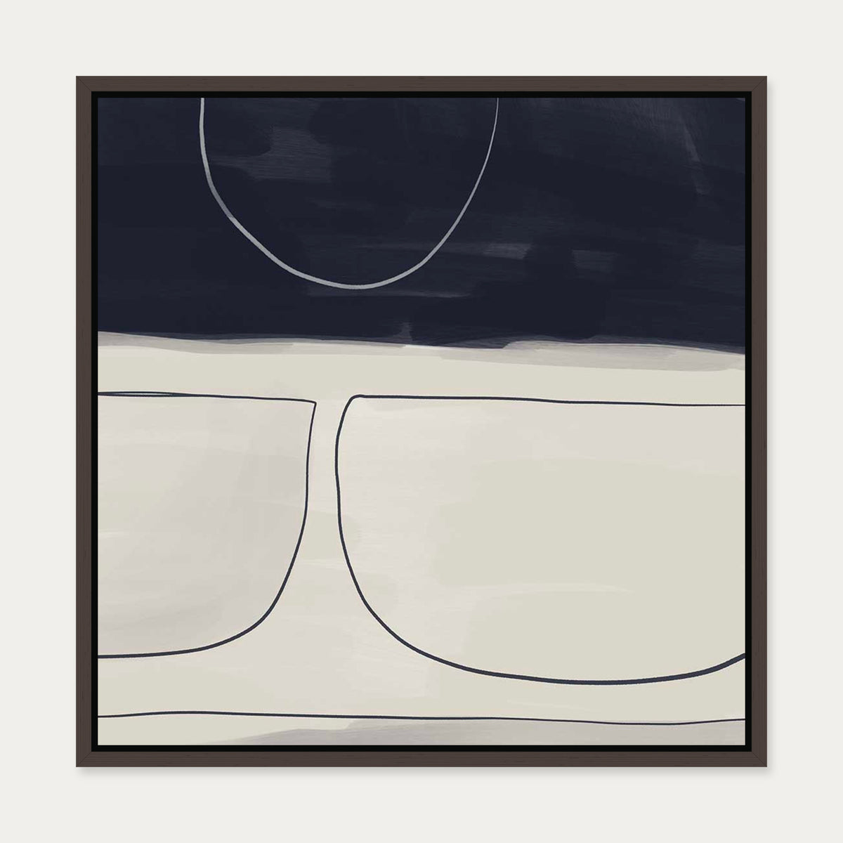 Still Life Study I Canvas Art — 50 x 50 cm — Brown Frame