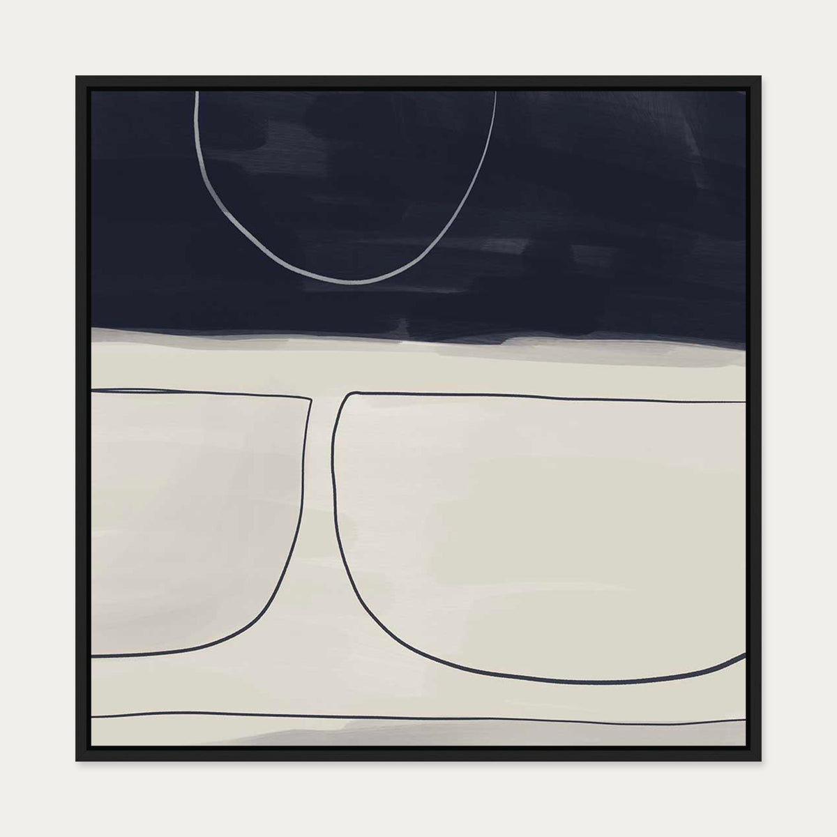 Still Life Study I Canvas Art — 70 x 70 cm — Black Frame