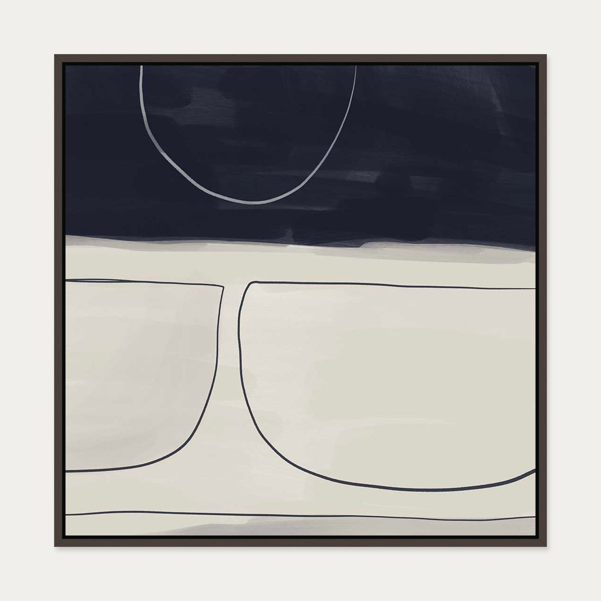 Still Life Study I Canvas Art — 70 x 70 cm — Brown Frame