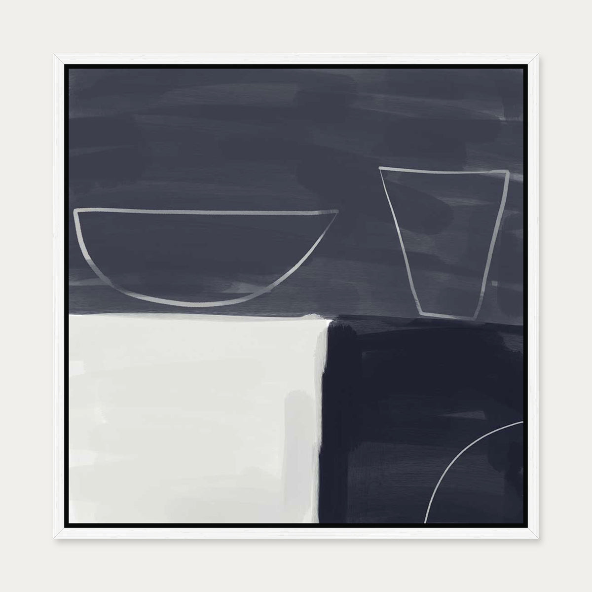 Still Life Study II Canvas Art — 50 x 50 cm — White Frame