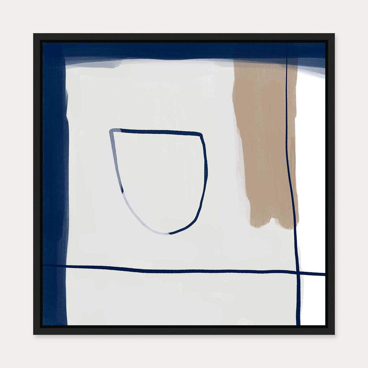 Still Life Study III Canvas Art — 50 x 50 cm — Black Frame