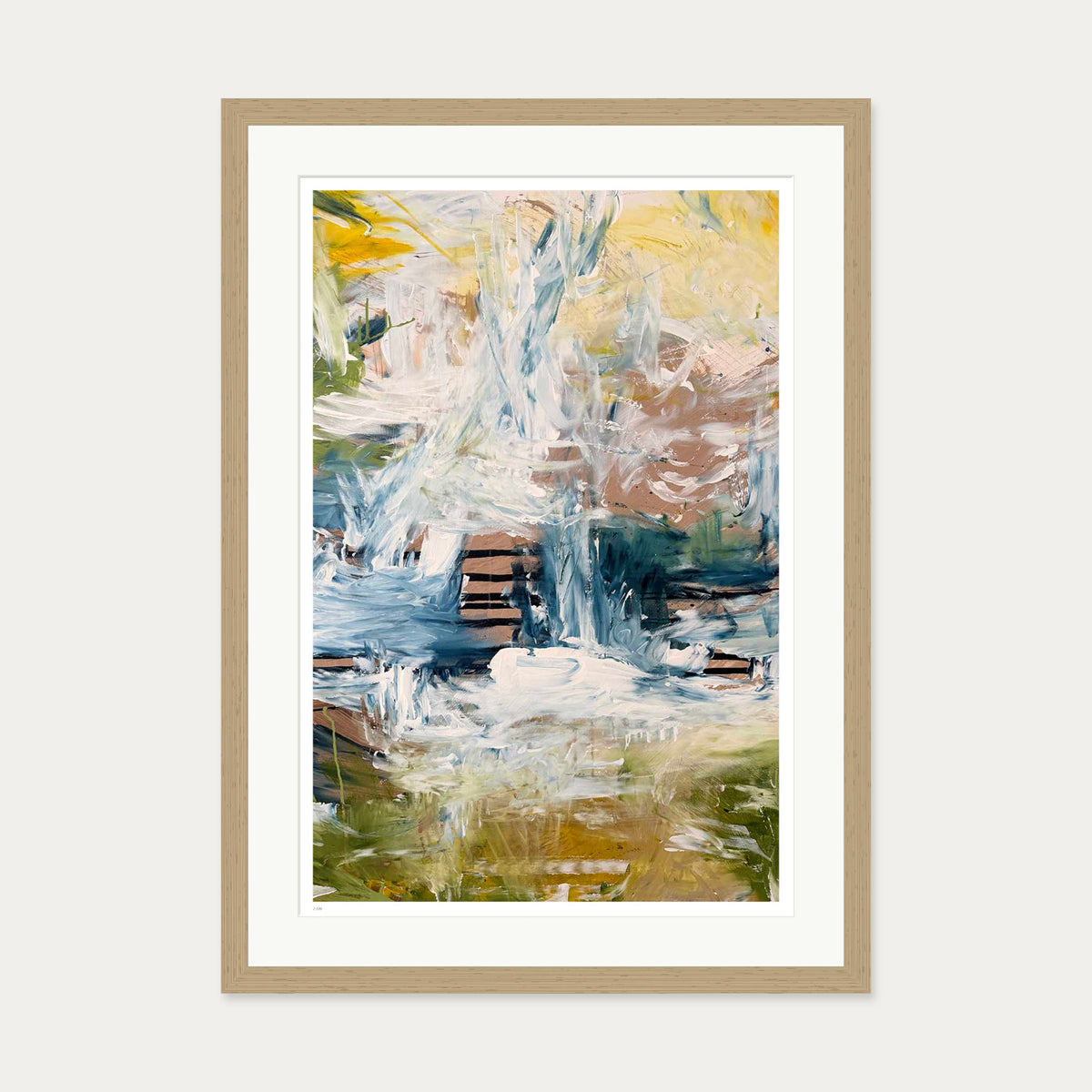 Stream Limited Edition Print — 50 x 70 cm — Oak Frame