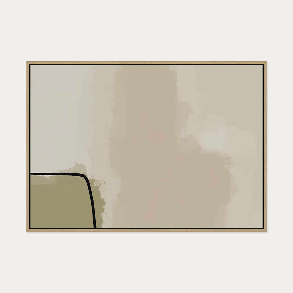 Summer Haze Canvas Art — 70 x 100 cm — Oak Frame