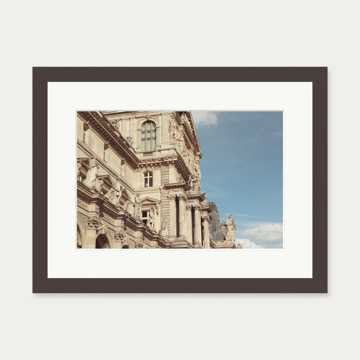 Summer In Paris II Art Poster — 30 x 40 cm — Brown Frame