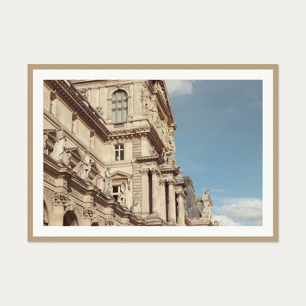 Summer In Paris II Art Poster — 70 x 100 cm — Oak Frame