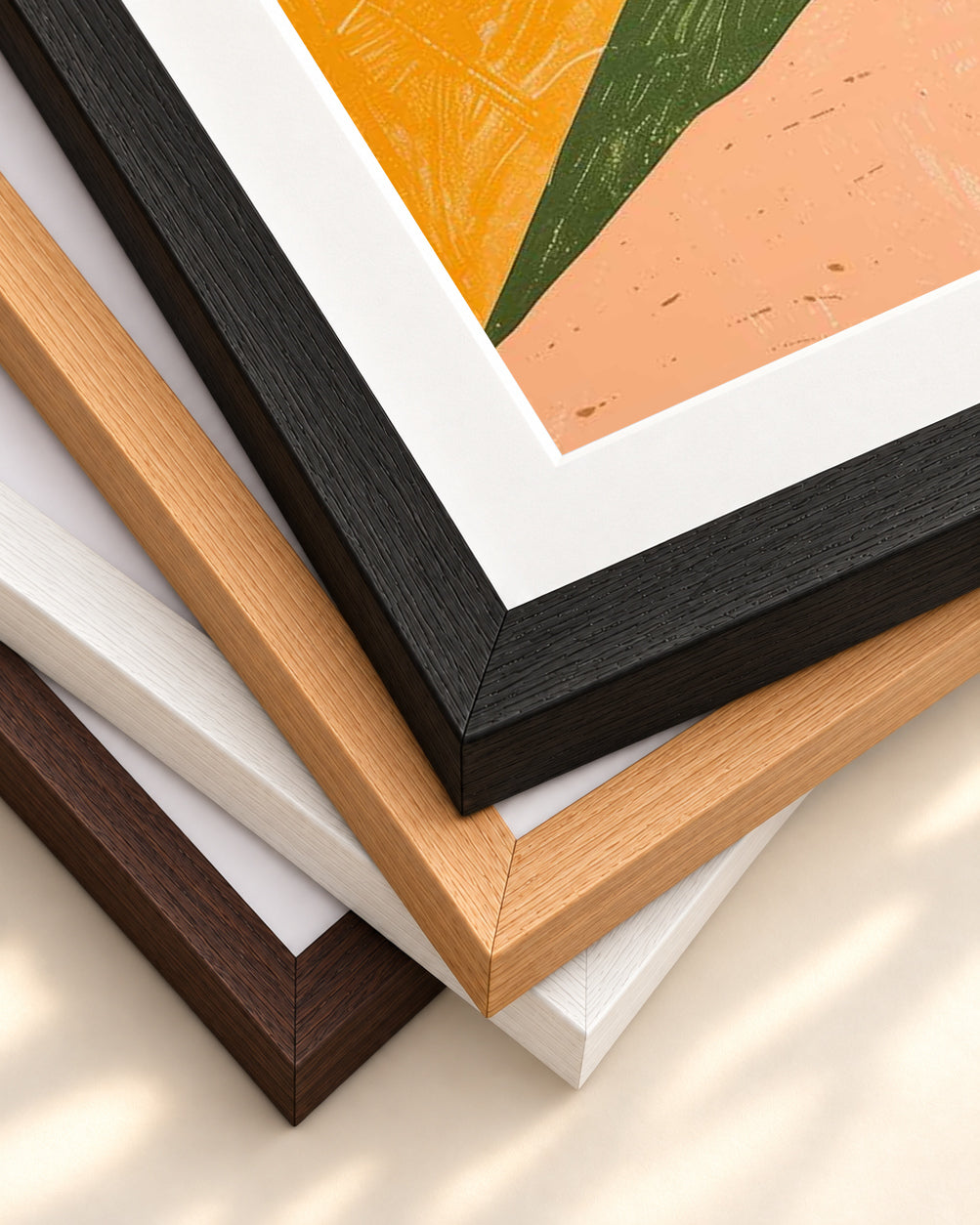 Sunny Day Wall Art Print — framed print corner with 5 cm mount and bevel