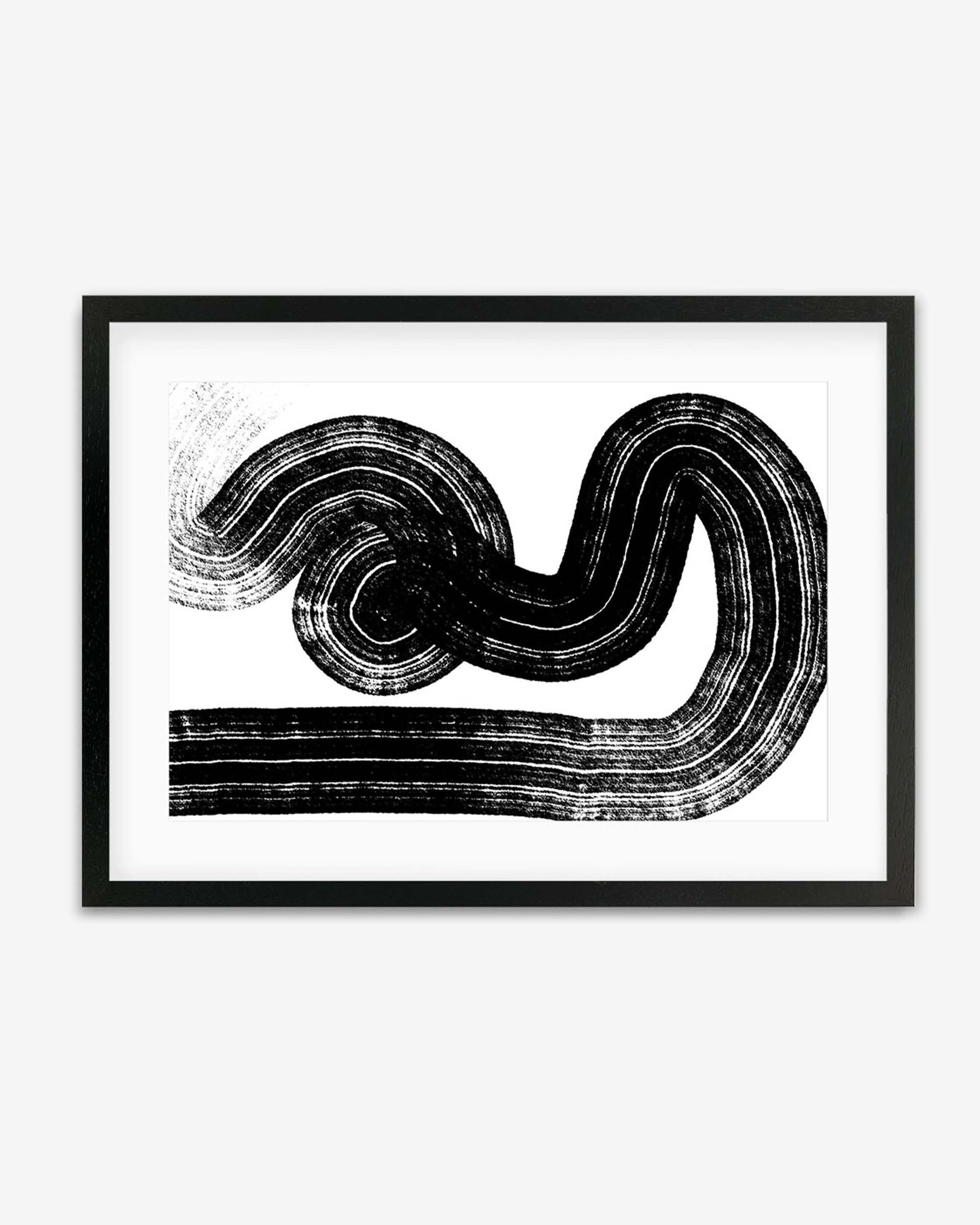 Swerve Line Art Framed Print