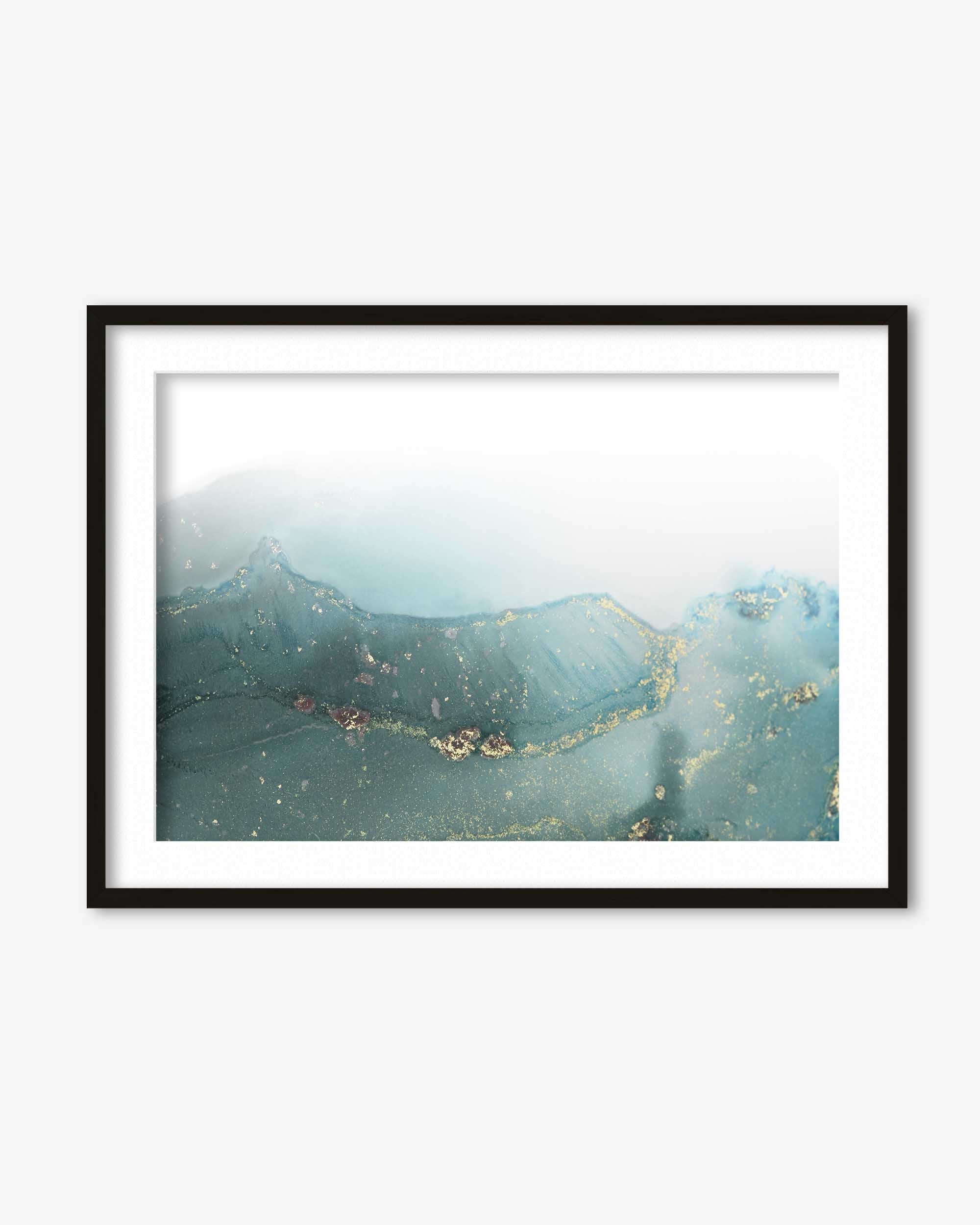 Teal Marble Art Print