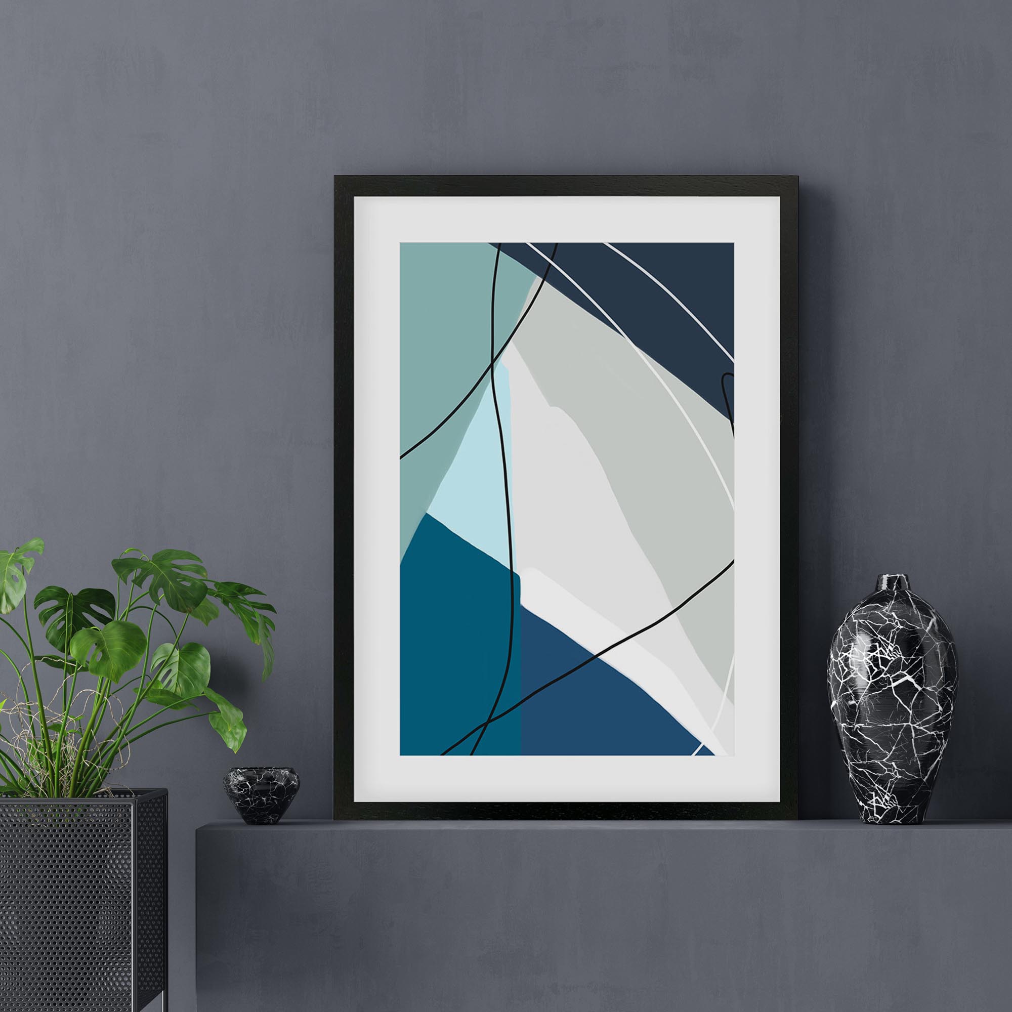 Geometry And Lines Framed Art