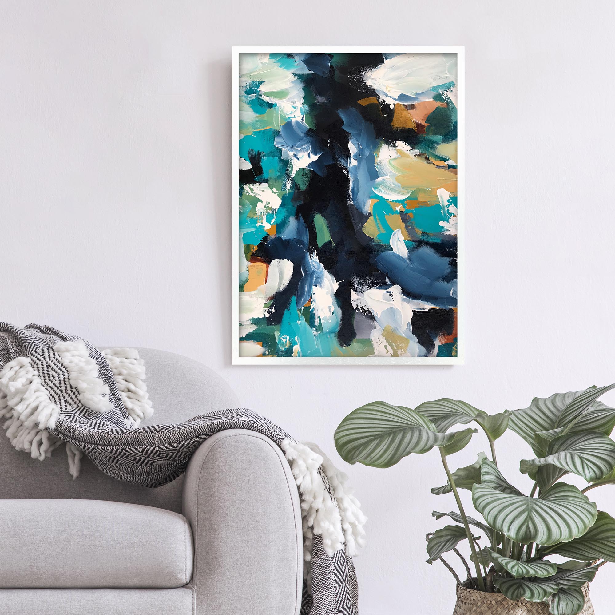 Abstract 342 Framed Art