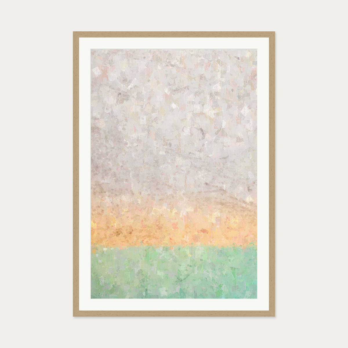 Tequila Sunrise Art Print — 70 x 100 cm — Oak Frame
