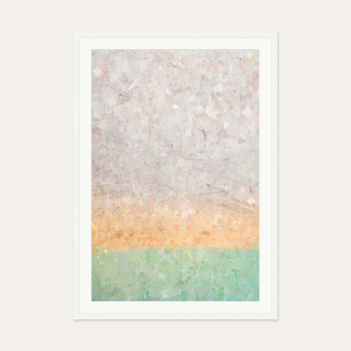 Tequila Sunrise Art Print — 70 x 100 cm — White Frame
