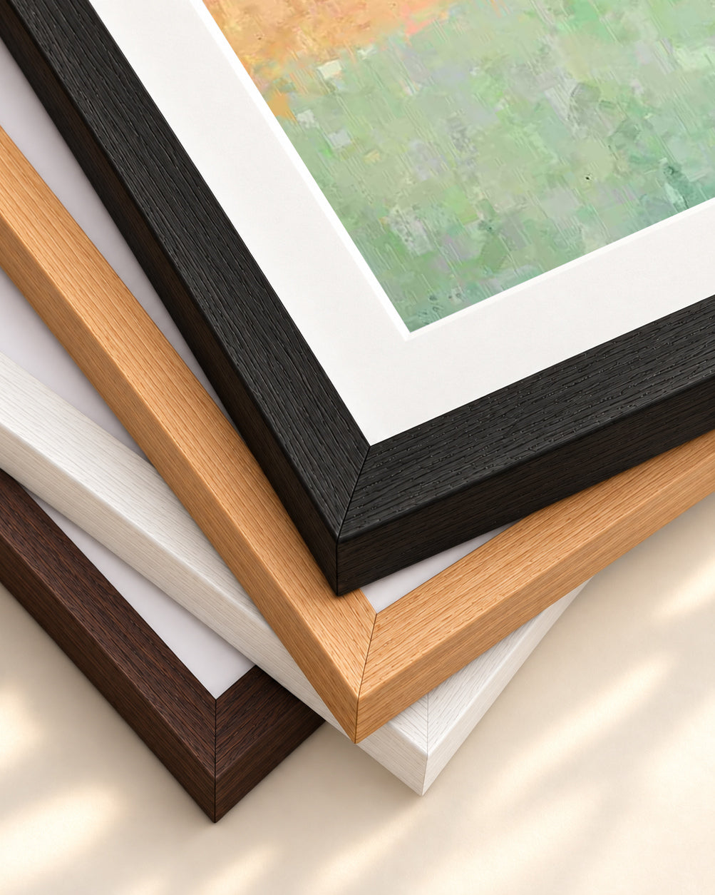 Tequila Sunrise Art Print — framed print corner with 5 cm mount and bevel
