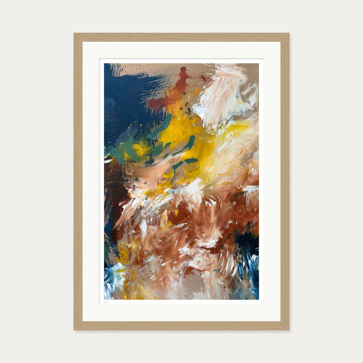 Terrain II Limited Edition Print — 50 x 70 cm — Oak Frame