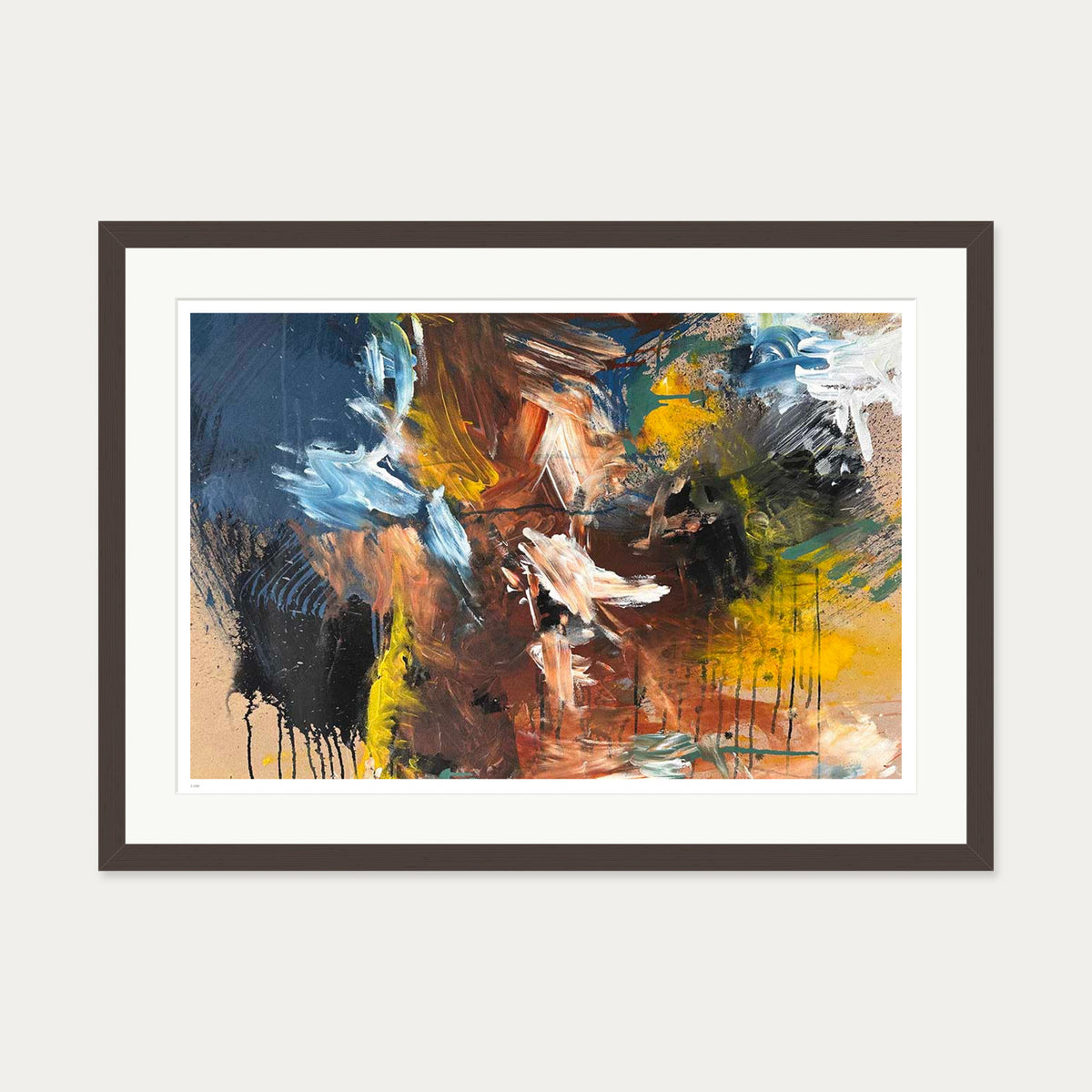 Terrain IV Limited Edition Print — 50 x 70 cm — Brown Frame