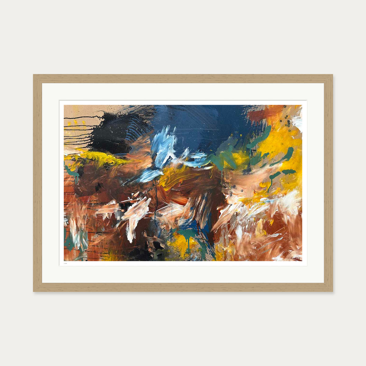 Terrain Limited Edition Print — 50 x 70 cm — Oak Frame