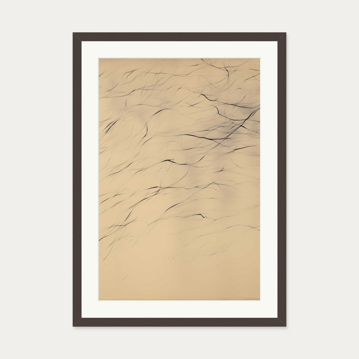 Texture Art Print — 50 x 70 cm — Brown Frame