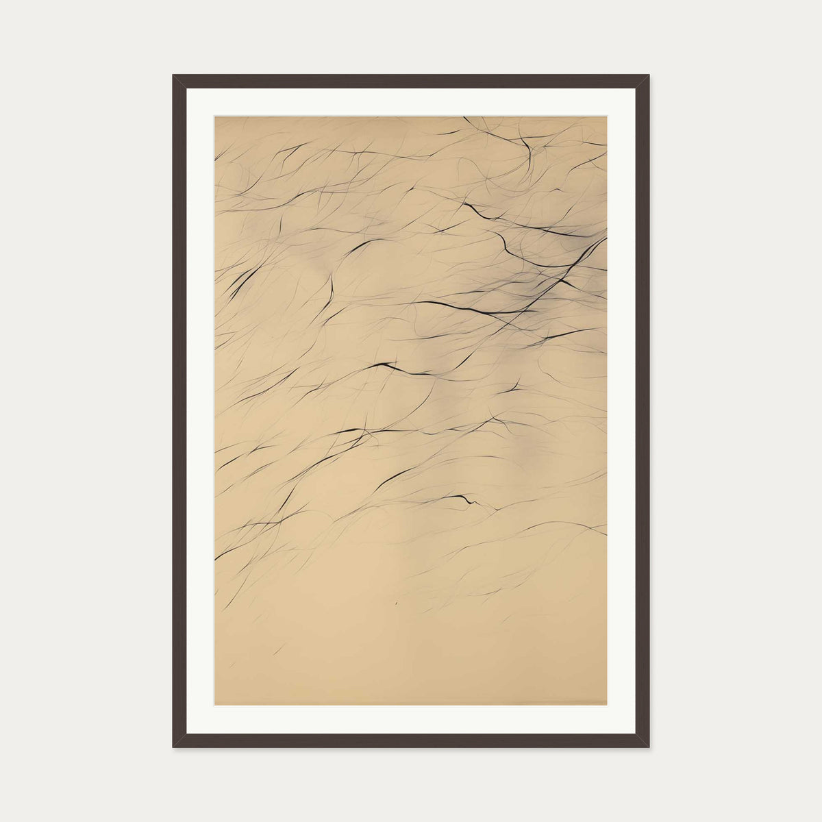 Texture Art Print — 70 x 100 cm — Brown Frame