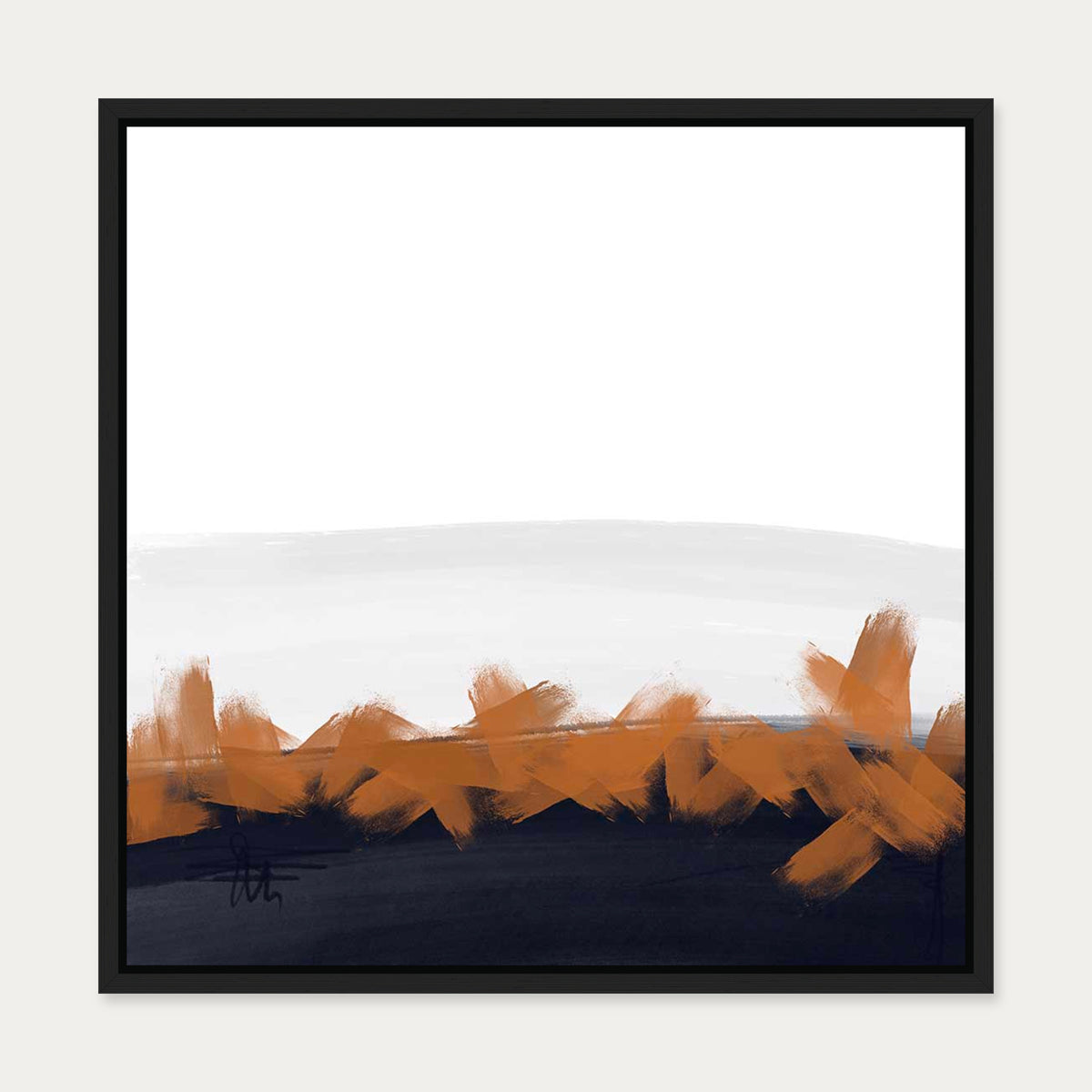 The Autumn Gardens Canvas Art — 50 x 50 cm — Black Frame