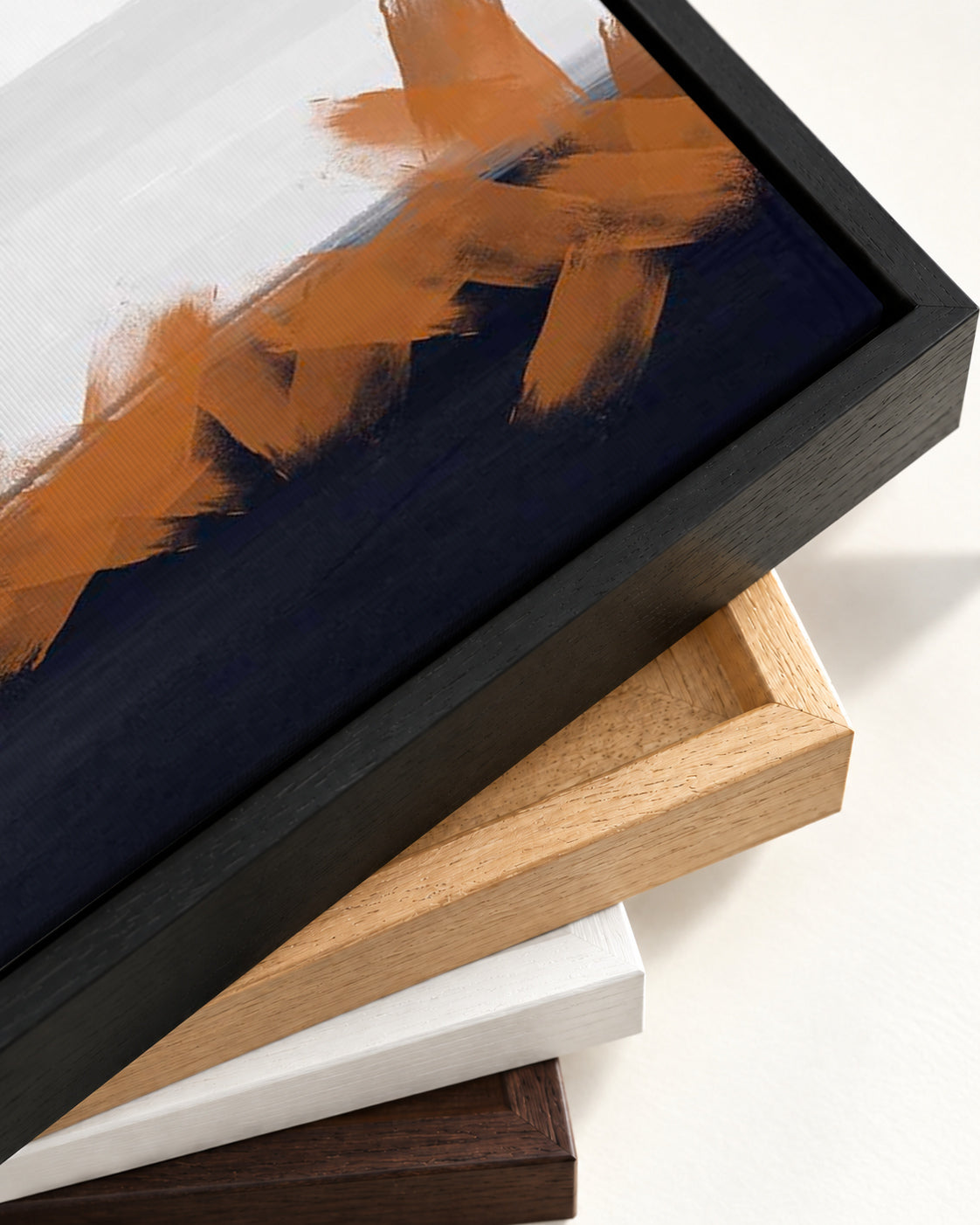 The Autumn Gardens Canvas Art — framed canvas corner and wrapped canvas detail
