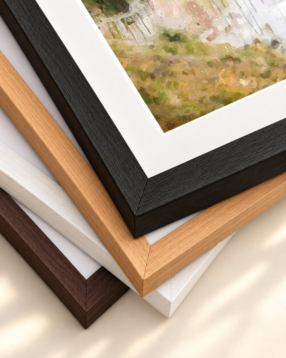 The Beach Art Print — framed print corner with 5 cm mount and bevel
