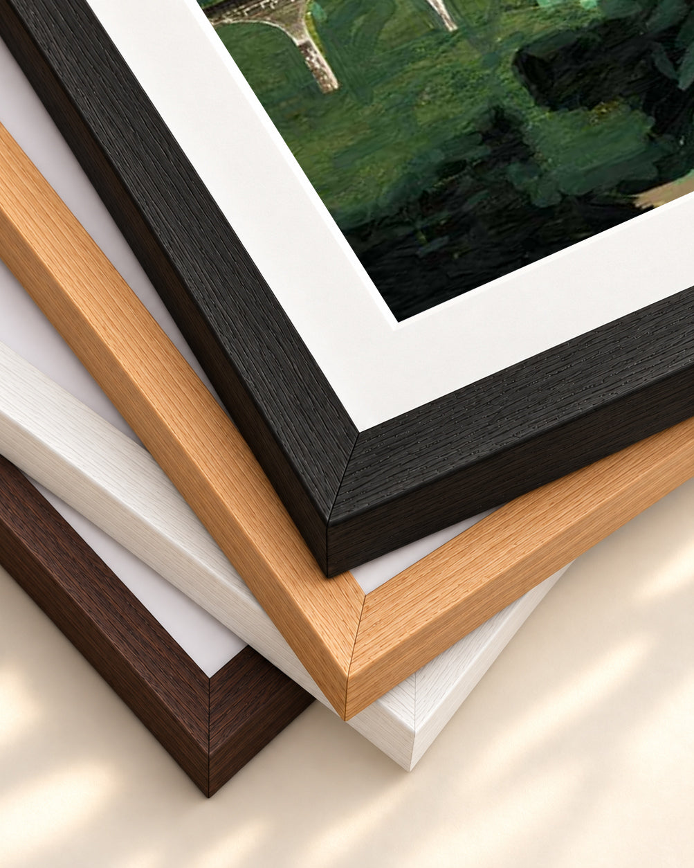 The Bridge Art Print — framed print corner with 5 cm mount and bevel