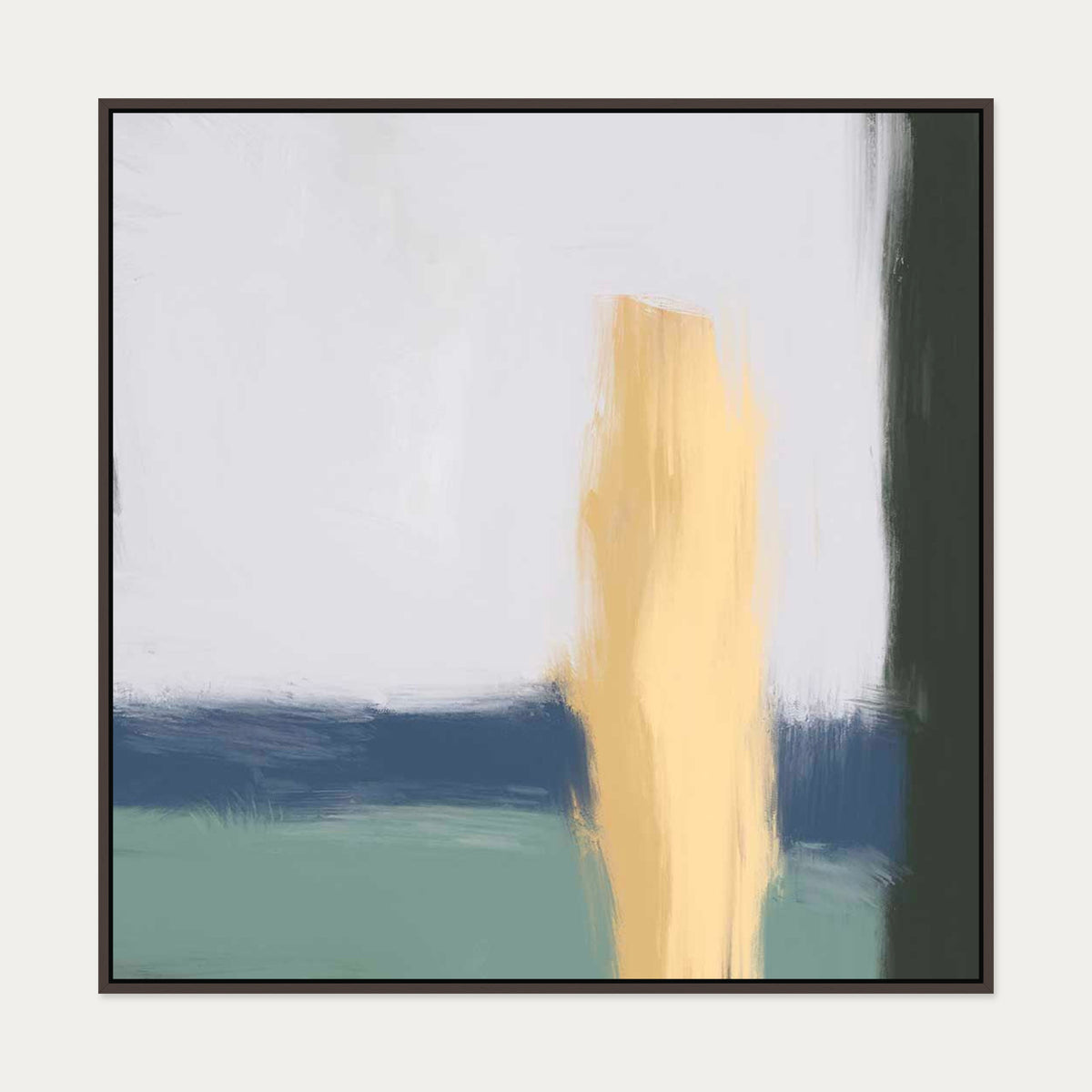 The Crossing Canvas Art — 100 x 100 cm — Brown Frame