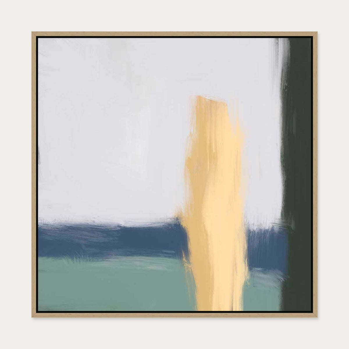 The Crossing Canvas Art — 70 x 70 cm — Oak Frame