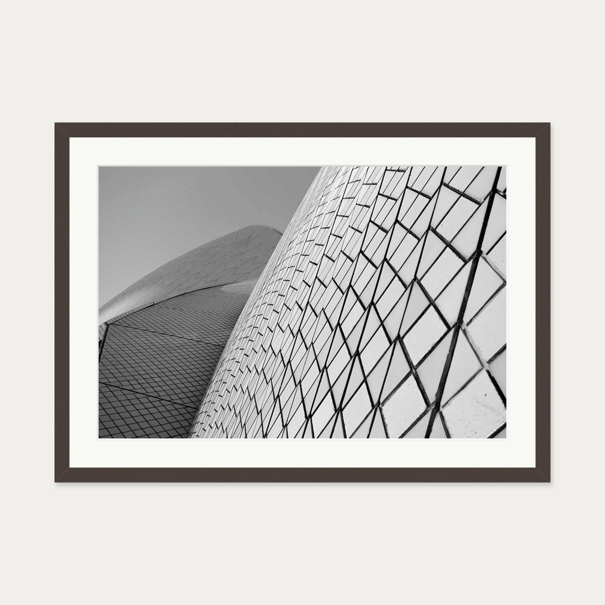 The Dome Wall Art Print — 50 x 70 cm — Brown Frame