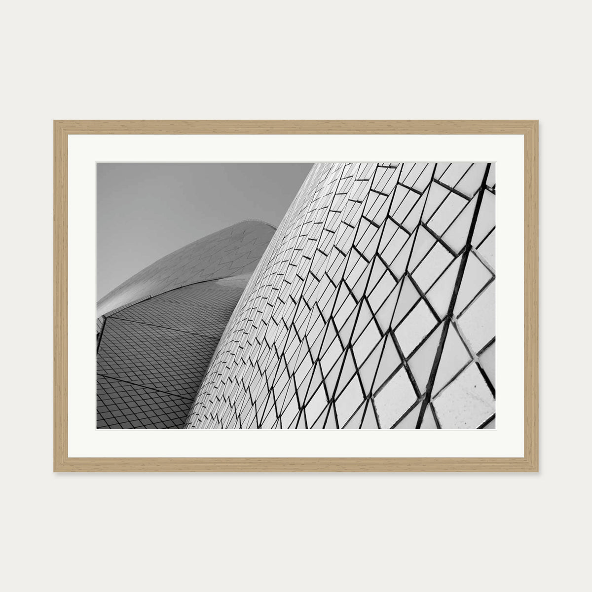 The Dome Wall Art Print — 50 x 70 cm — Oak Frame