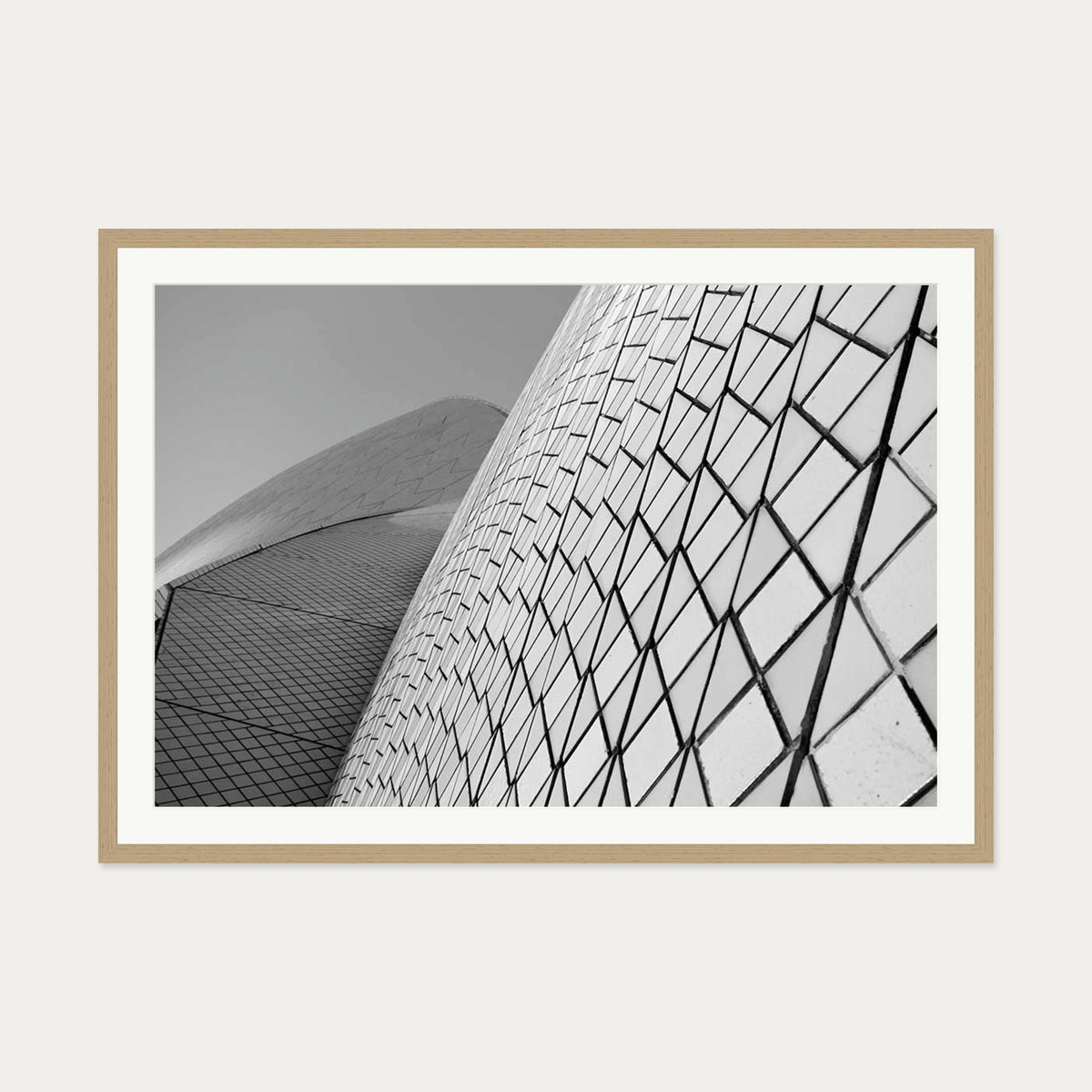 The Dome Wall Art Print — 70 x 100 cm — Oak Frame