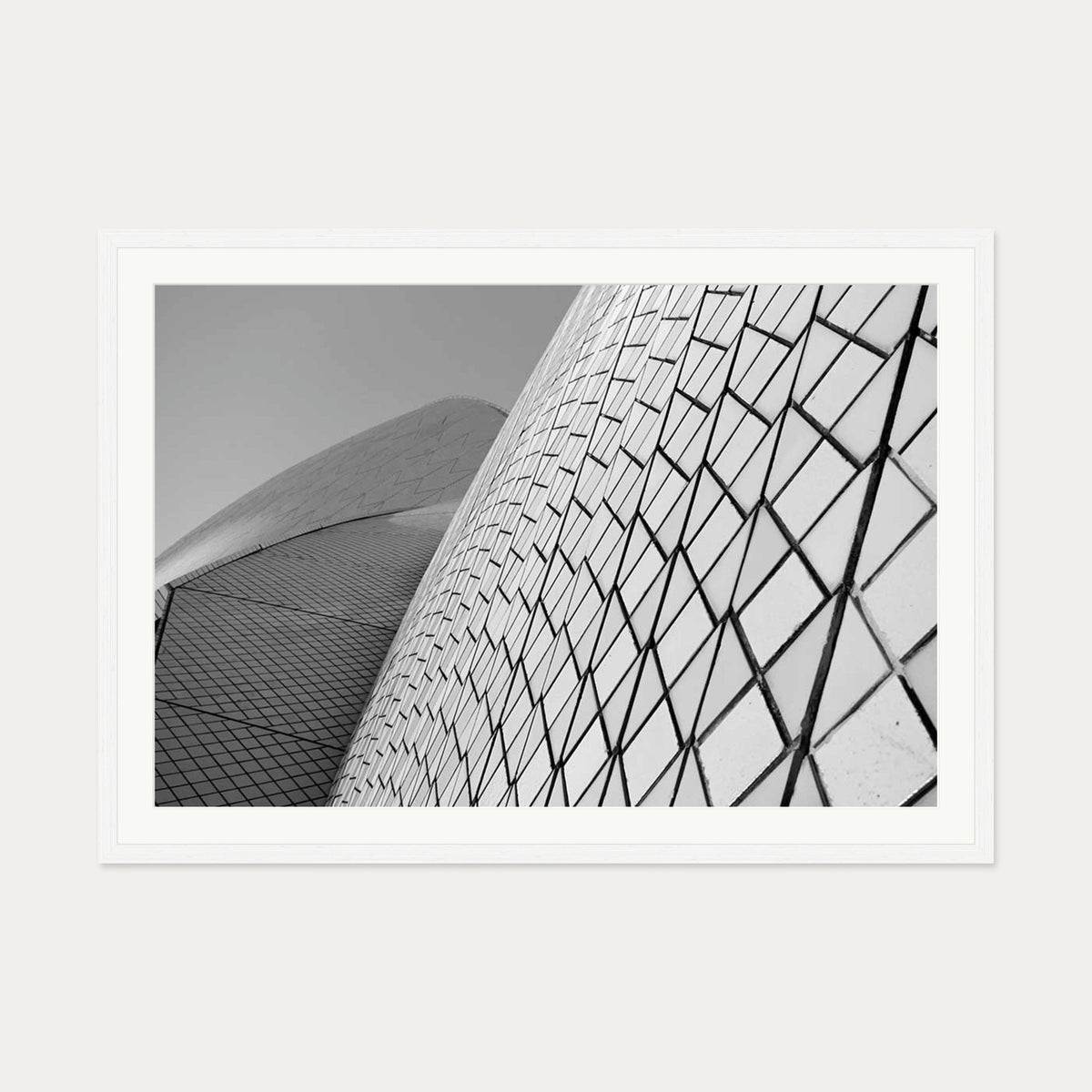 The Dome Wall Art Print — 70 x 100 cm — White Frame