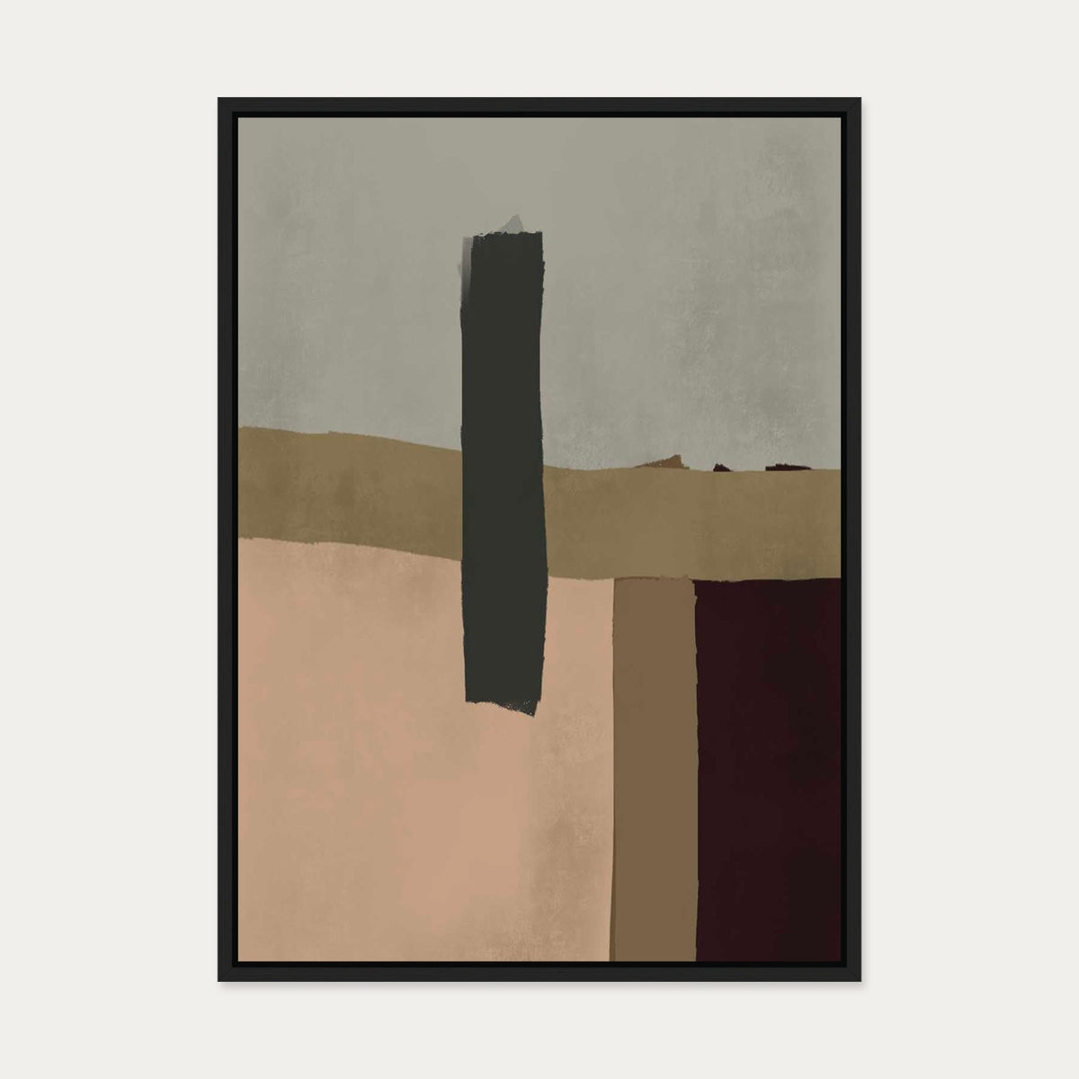 The Contemporary Farm Canvas Art — 50 x 70 cm — Black Frame