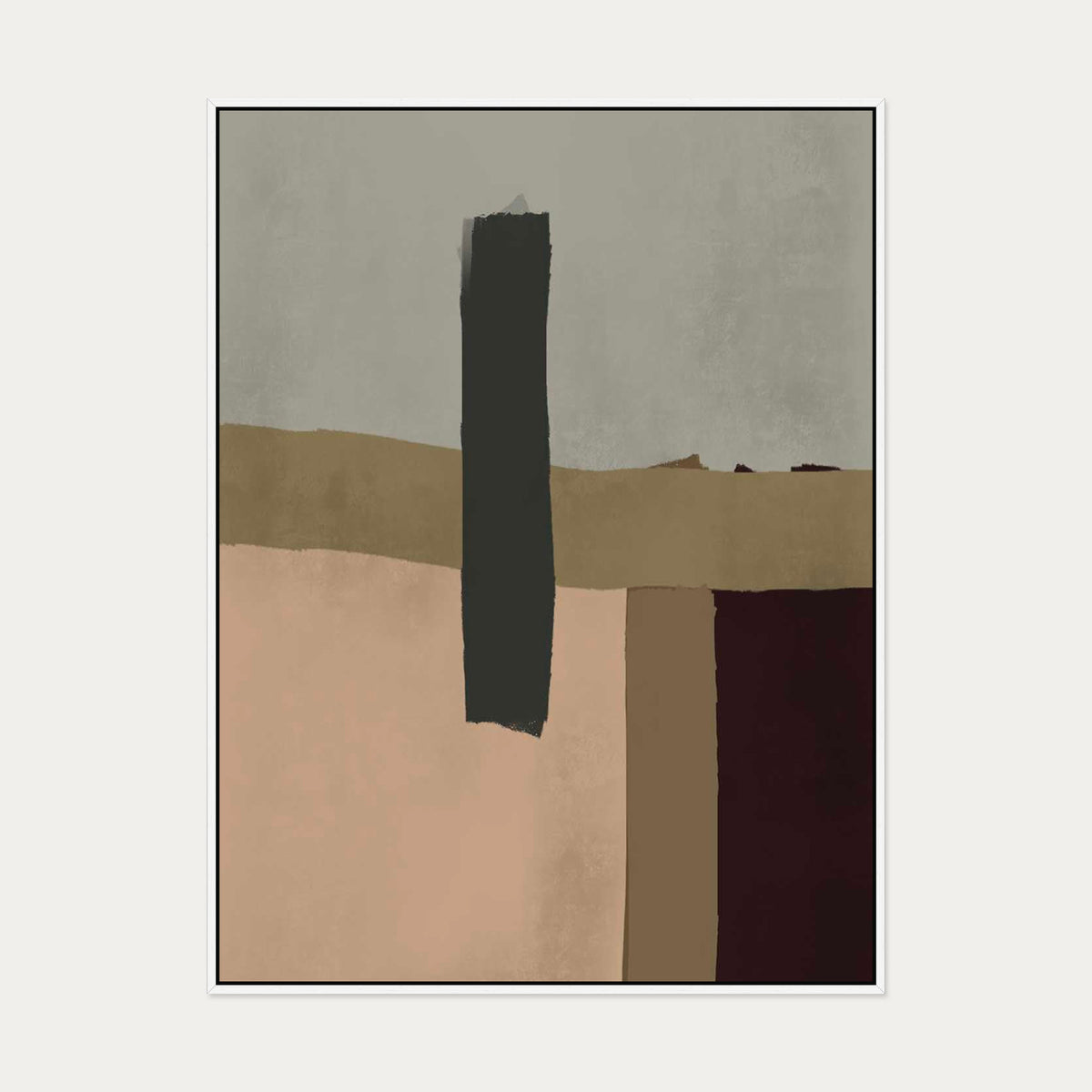 The Contemporary Farm Canvas Art — 90 x 120 cm — White Frame