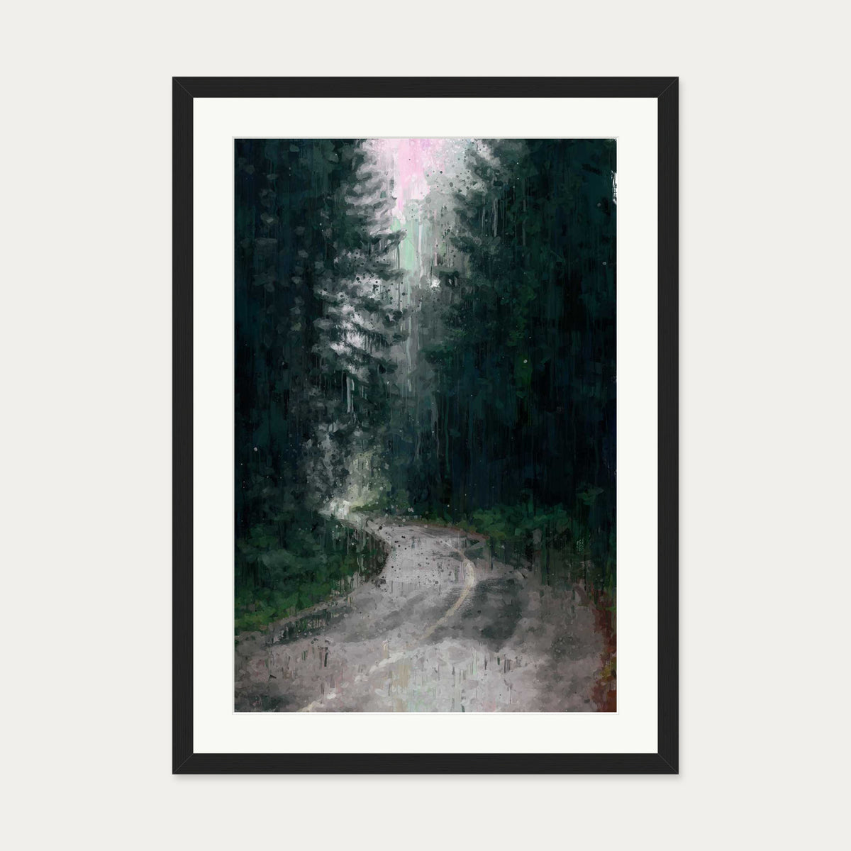 The Forest Art Print — 50 x 70 cm — Black Frame