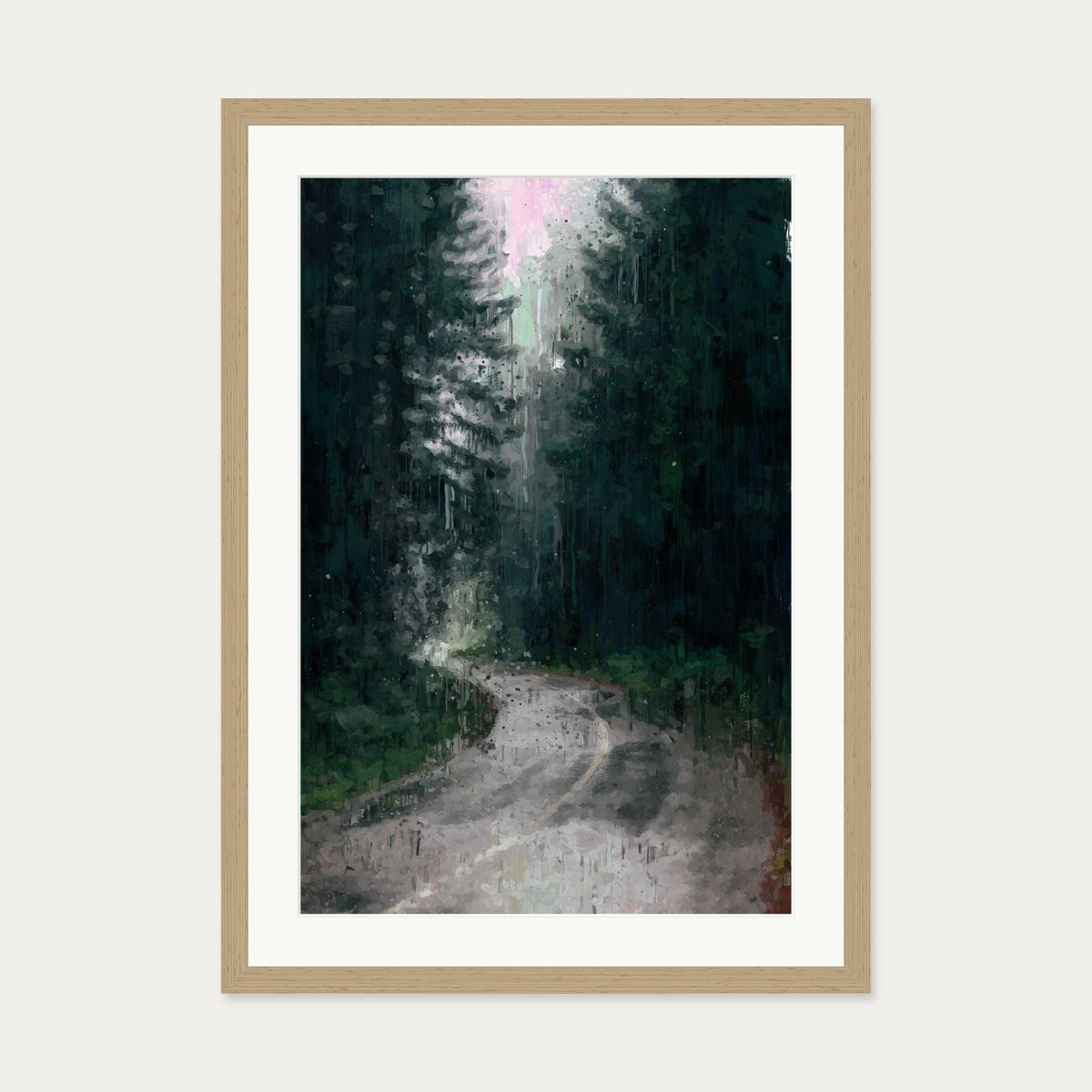 The Forest Art Print — 50 x 70 cm — Oak Frame